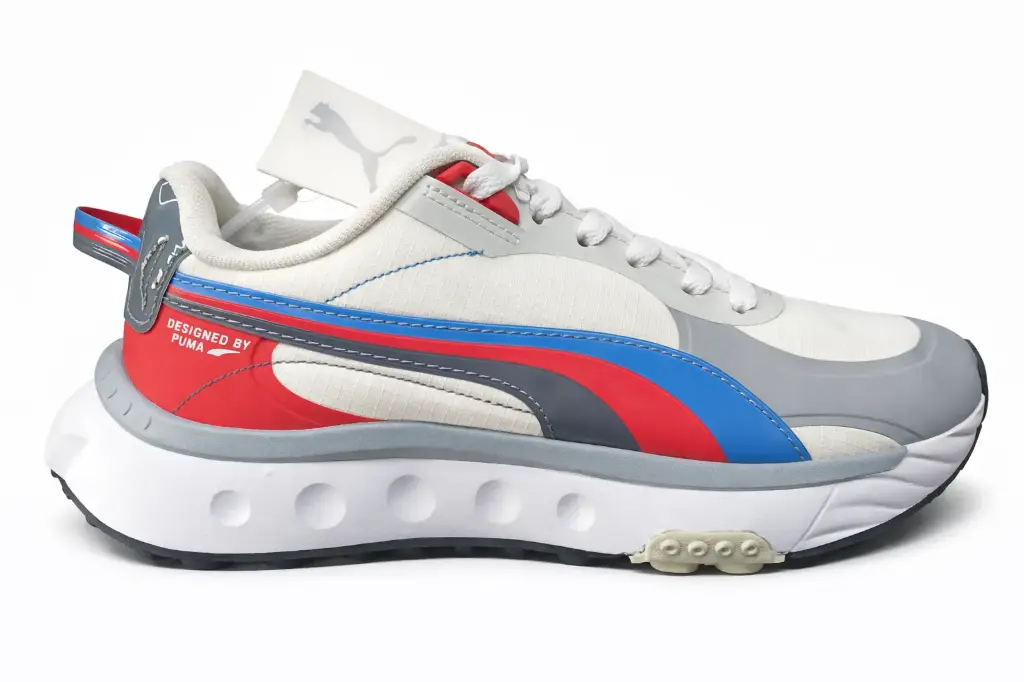 Puma wild rider blanca y rosa