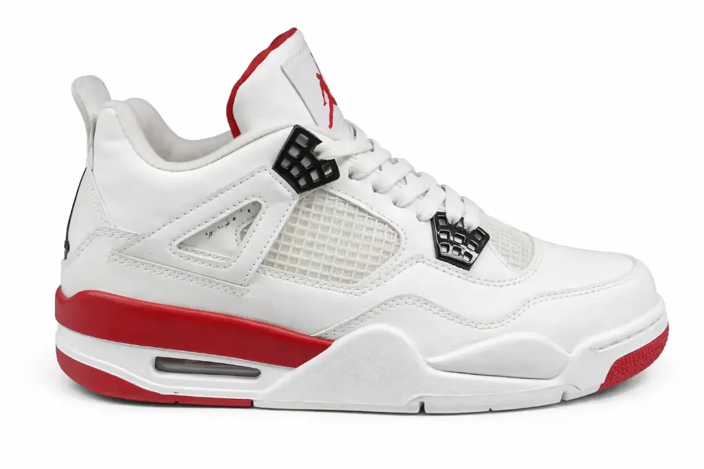 Air jordan retro 4 blanco rojo