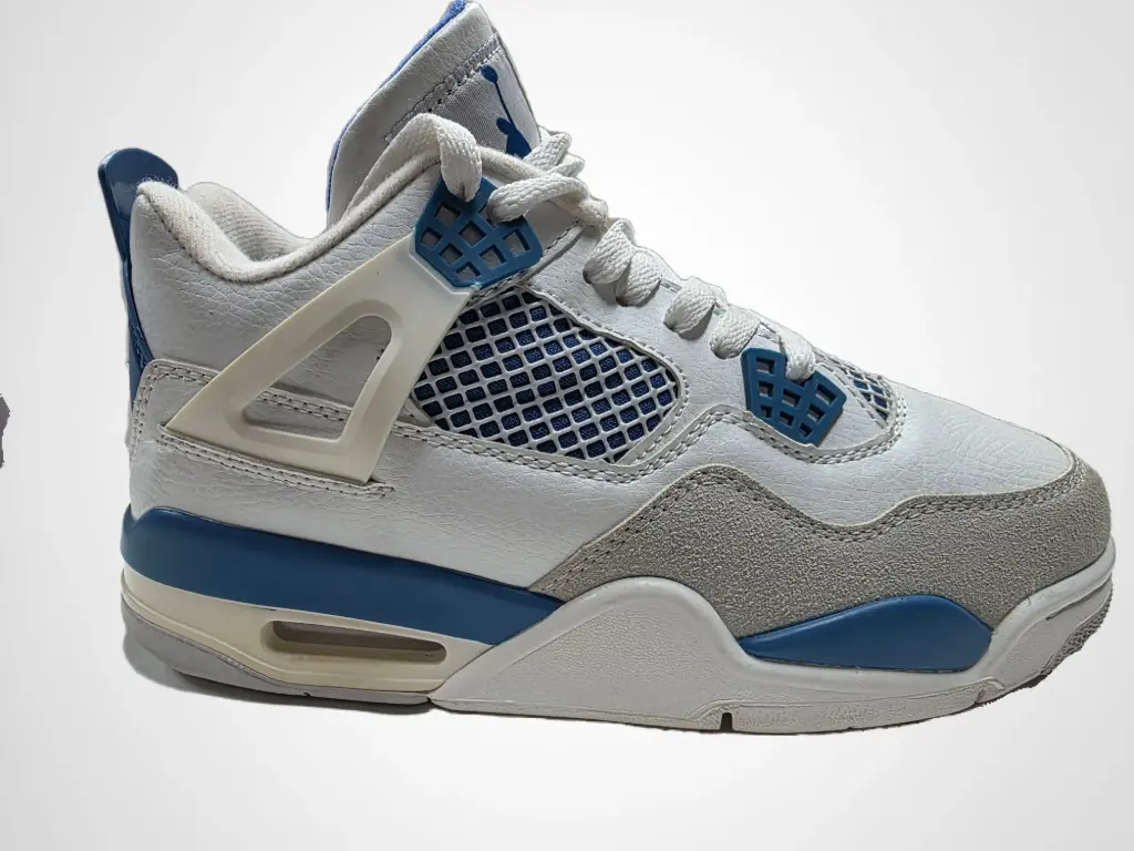 Air jordan retro 4 blanco azul