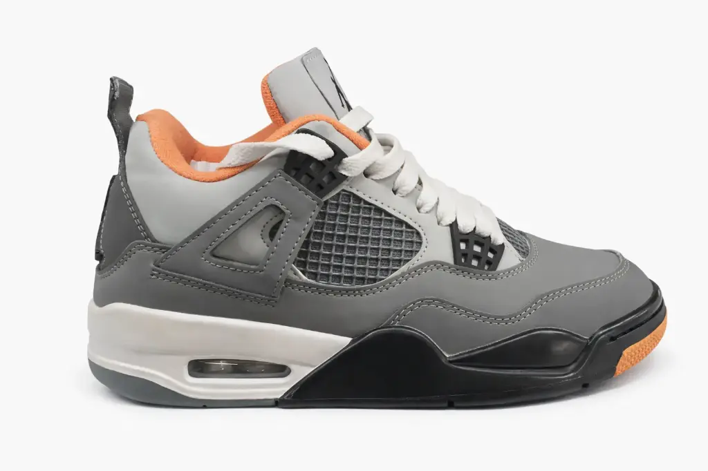 Air jordan retro 4 gris naranja