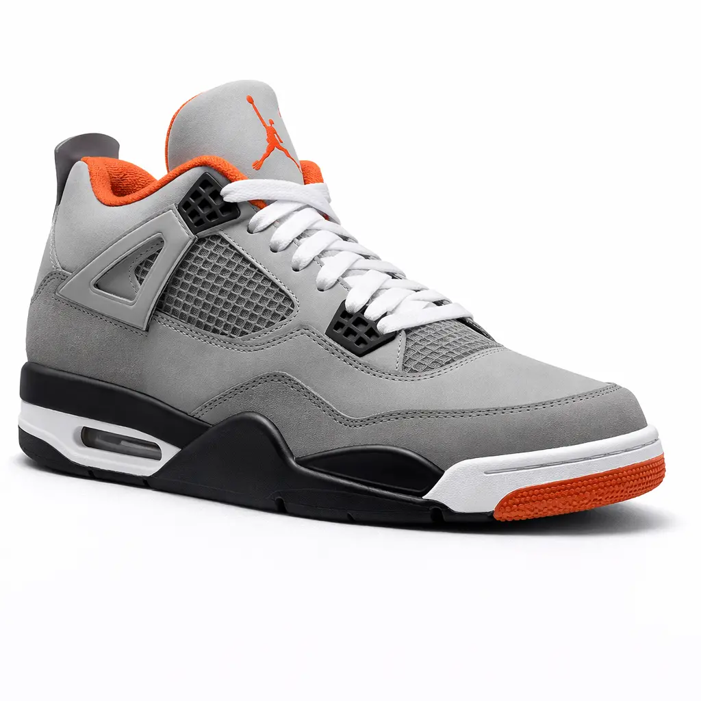 Air jordan retro 4 gris naranja