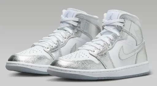 Air jordan 1 plateada