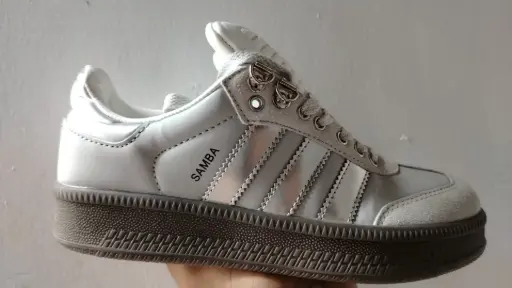 [samba xlg off white metalic] Adidas samba xlg off white metalic